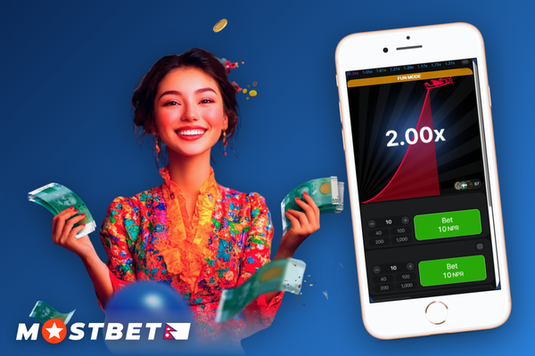 Mostbet Aviator demo mode versus real NPR play shown in a split-screen illustration