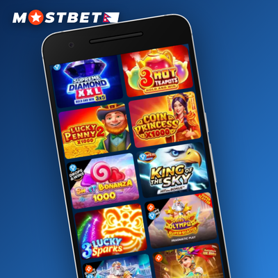 Mostbet Casino free spins offer shown as a cherry slot reel with floating star sparkles