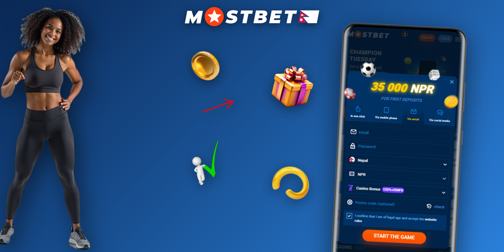 Mostbet personal account dashboard with NPR currency and 2FA settings